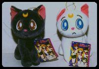 Two fake pussies - black and white.